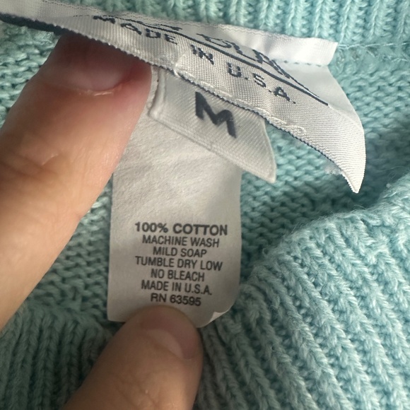 Vtg Light Blue Floral Embroidered Textured Grannycore Short Sleeve Sweater Sz M - Picture 6 of 7